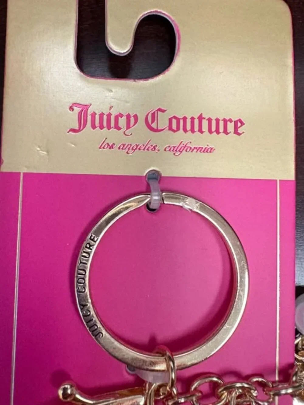 Juicy Couture Pink Bow Keychain